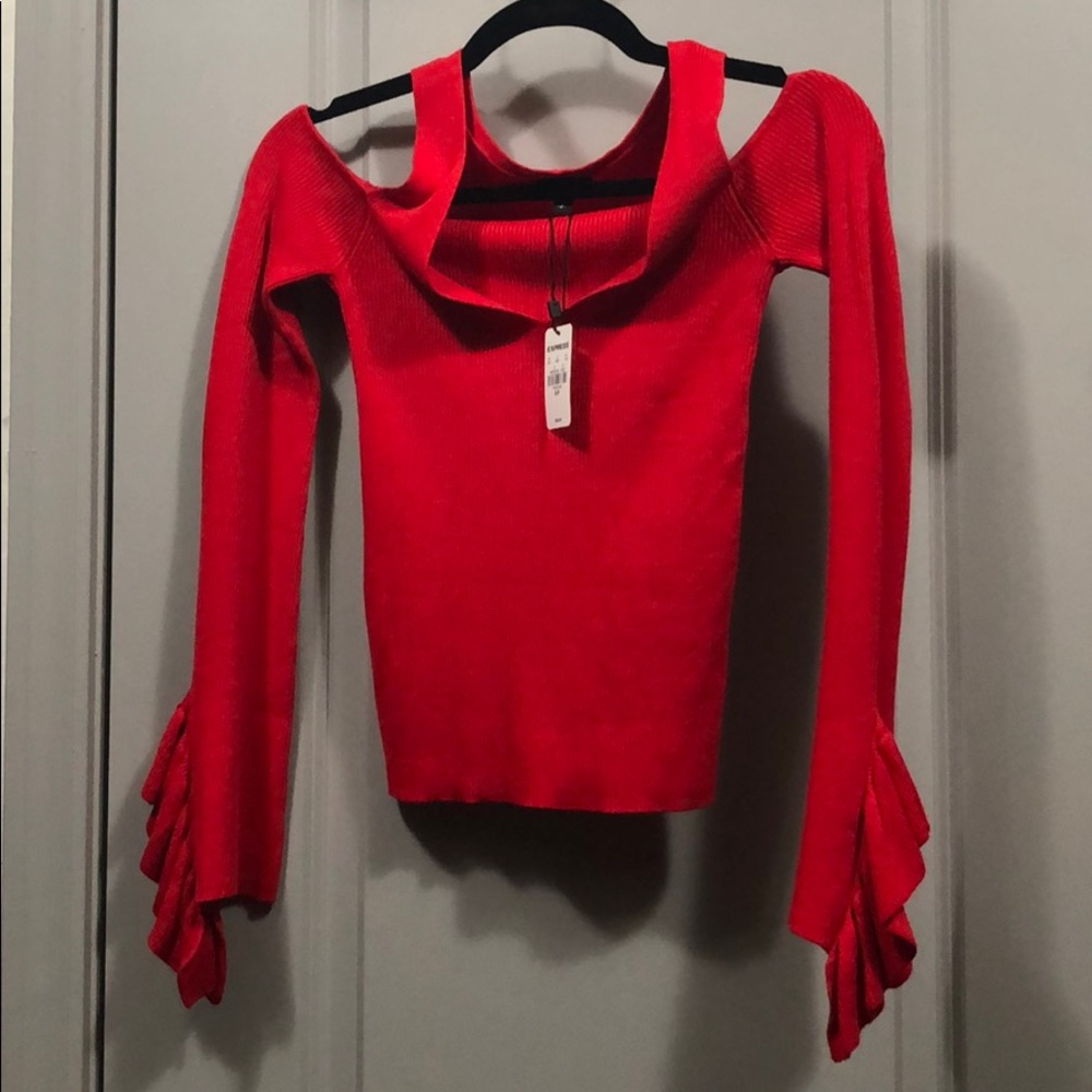 Express Cold-shoulder Sweater